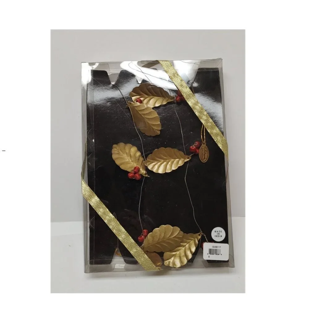 Katherine's At Silver Lake Collection Stamped Metal Holly Leaf Garland - Retired